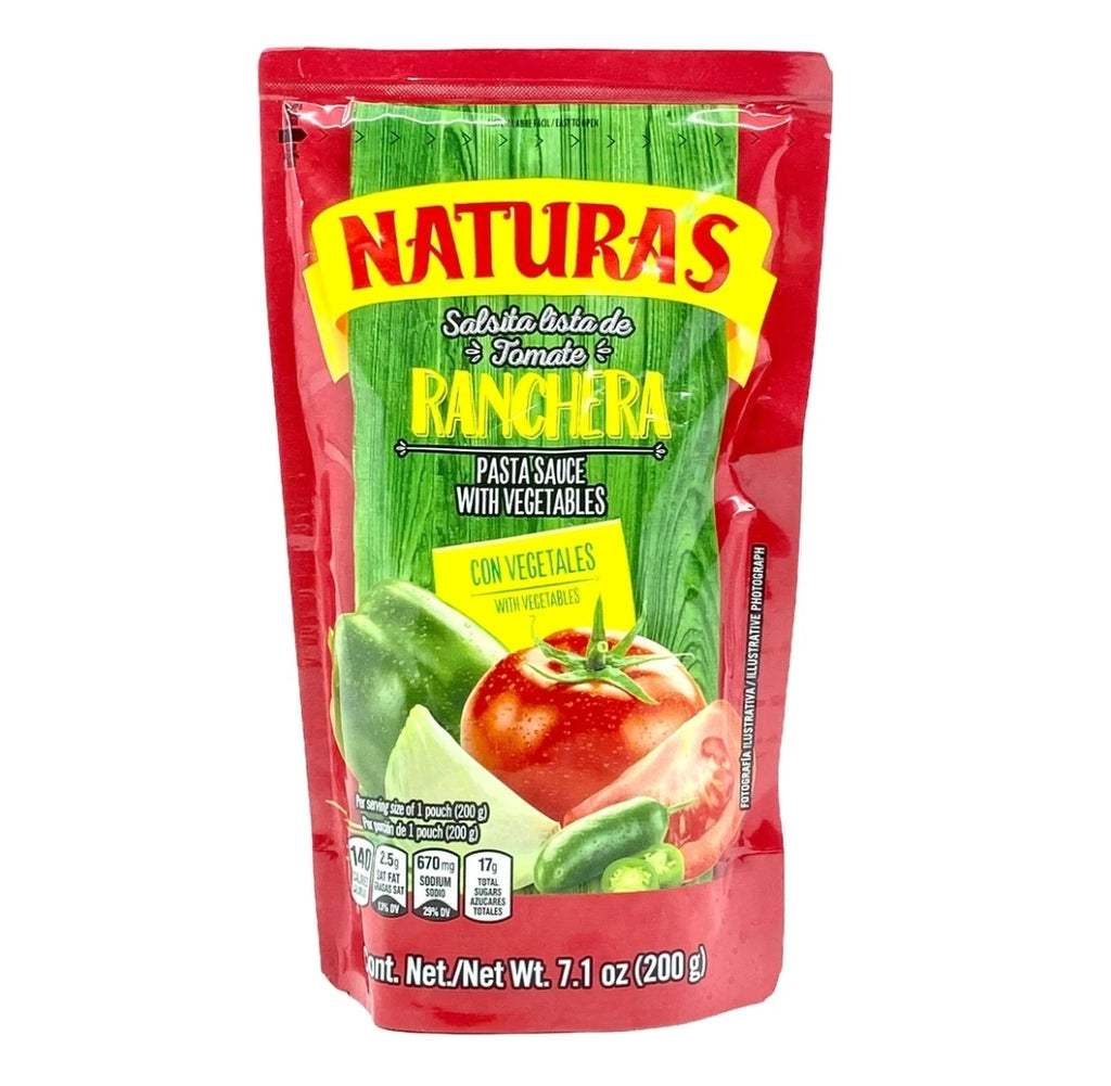 Natura's Salsita lista de Tomate Ranchera (Pasta Sauce with Vegetables) 7.1 oz